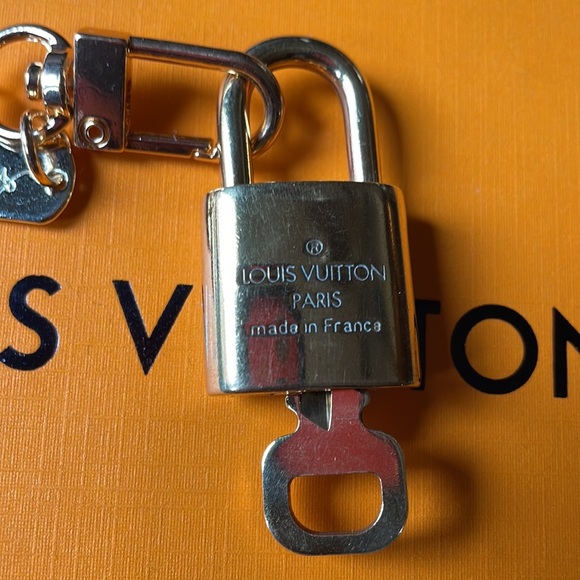 Louis Vuitton Accessories - Louis Vuitton Lock, Key and Enamel Flower Key Chain